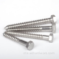 Stainless 304 Lag Bolts Hexagon Head Tapping Screws